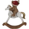 Clayre & Eef 6PR4169 Украшение Мишка на лошадке-качалке 12x4x14 см