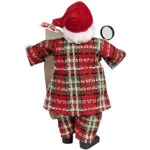 Clayre & Eef 65586 Dekoration Weihnachtsmann 16x10x27 cm