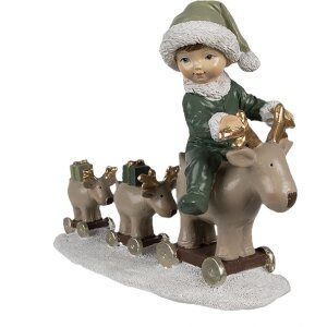 Clayre & Eef 6PR4188 Dekoration Kind auf Hirsch...
