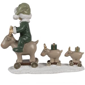 Clayre & Eef 6PR4188 Dekoration Kind auf Hirsch 17x8x14 cm