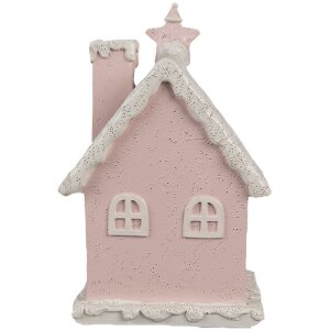 Clayre & Eef 6PR4199 Украшение Дом со светодиодами 10x8x15 см