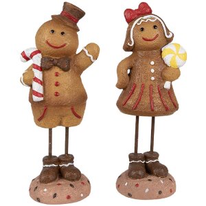 Clayre & Eef 6PR4271 Dekoration Lebkuchenmännchen 10x8x23 cm