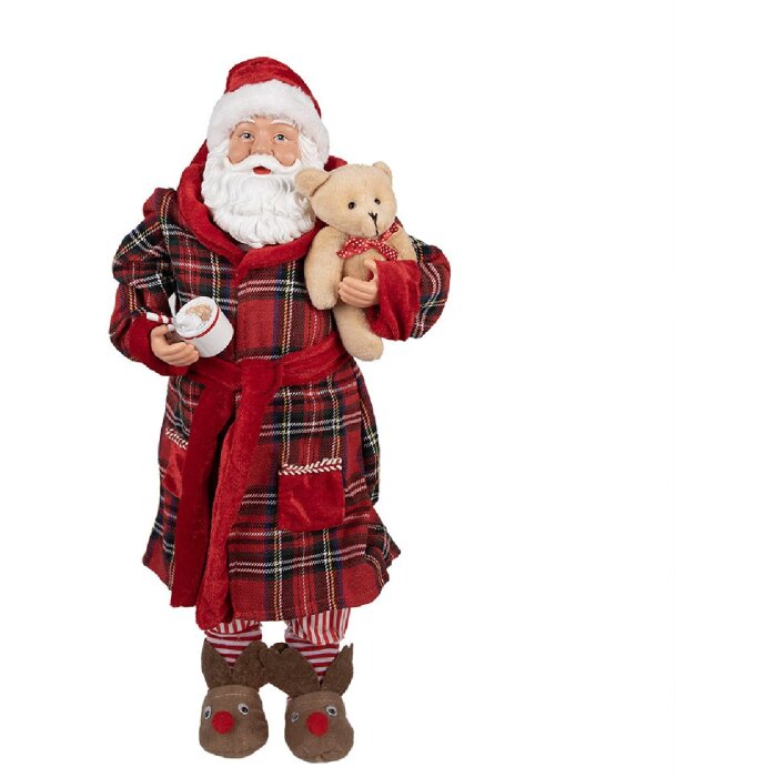 Clayre & Eef 65627 Dekoration Weihnachtsmann 27x13x50 cm