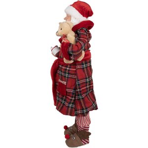 Clayre & Eef 65627 Dekoration Weihnachtsmann 27x13x50 cm