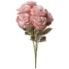 Clayre & Eef 6PL0309 Kunstblume Rose Rosa Grün 16x16x47 cm