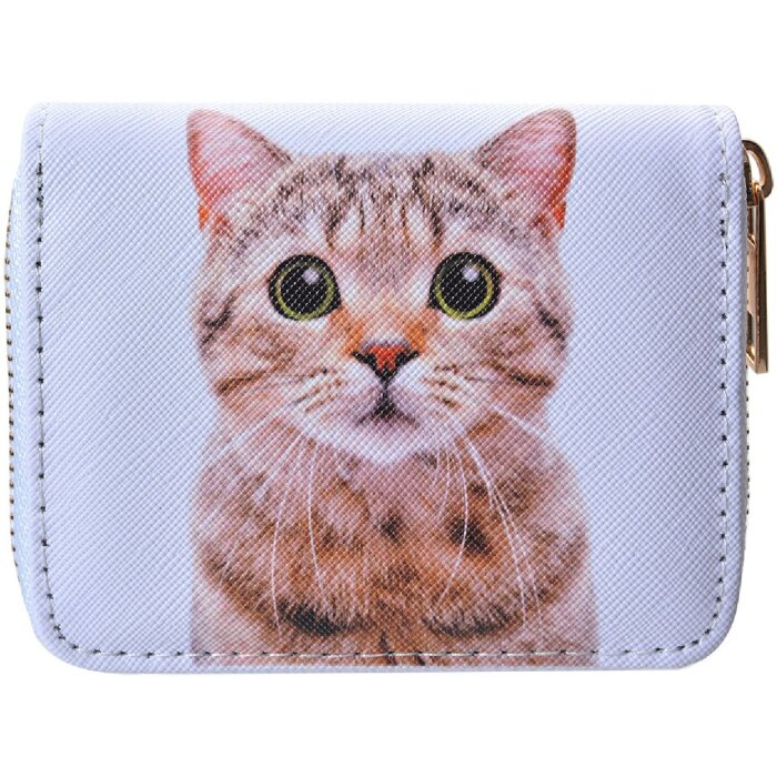 Juleeze JZWA0219 Börse Weiß Braun Polyurethan 11x9 cm