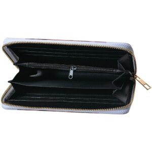 Juleeze JZWA0223 Börse Weiß Grau 19x10 cm Polyurethan Katzenmotiv