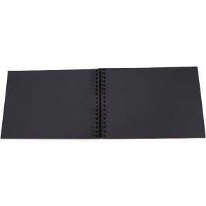 Exacompta Spiralalbum LIFE Rot 32x22cm 50 Seiten Schwarz 250g/m² Goldprägung