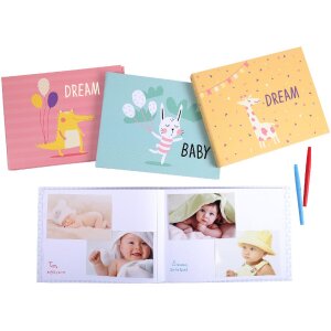 Exacompta 11233E Fotobuch Baby 30 Seiten Weiß 28,5x22 cm Pink