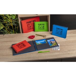 Exacompta Fotoalbum Musicart Rot 50 schwarze Seiten 23x16 cm Spiralbindung