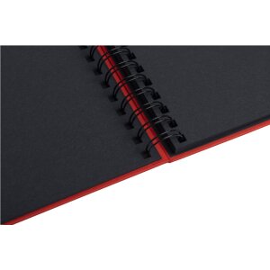 Exacompta Fotoalbum Musicart Rot 50 schwarze Seiten 23x16 cm Spiralbindung