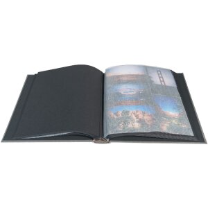 Exacompta Fotoalbum MILANO Grau 29x32 cm 60 schwarze Seiten