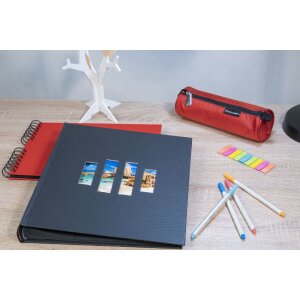 Exacompta Fotoalbum MILANO 29x32 cm, 60 schwarze Seiten - Schwarz