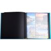 Exacompta 16096E Fotoalbum 60 schwarze Seiten Néo Déco Blau