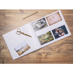 Exacompta 16097E Fotoalbum 60 schwarze Seiten Néo Déco Weiß