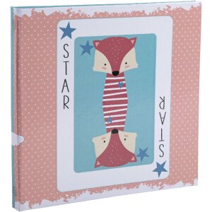 Exacompta 16115E Fotoalbum 25x25cm Rosa/Blau Fantasiespielkarte