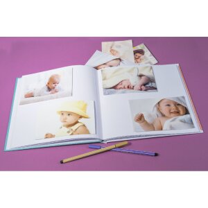 Exacompta 16115E Fotoalbum 25x25cm Rosa/Blau Fantasiespielkarte