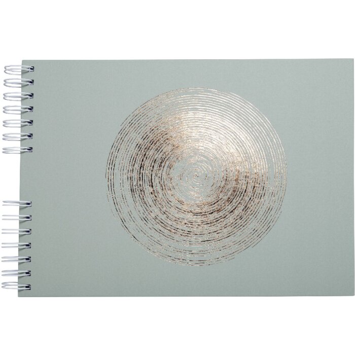 Exacompta Spiralalbum 50 Seiten 32x22 cm Ellipse grün mit roségoldener Prägung