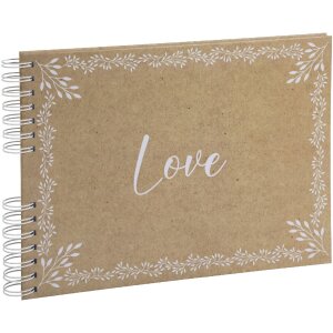 Exacompta 16234E Fotoalbum Spiralbindung 50 Seiten Weiß 32x22cm KRAFT Motiv