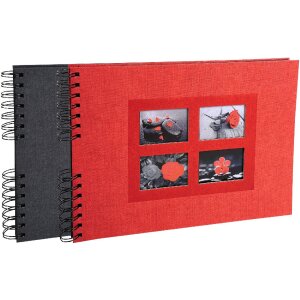 Exacompta 16241E Spiralalbum 50 schwarzen Seiten Passion 32x22 cm Schwarz