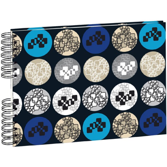 Exacompta 16249E Spiralfotoalbum Cubik 50 Seiten schwarz 32x22 cm 150 Fotos