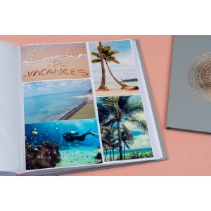 Exacompta Fotoalbum Ellipse Grau 60 Seiten weiß 29x32cm