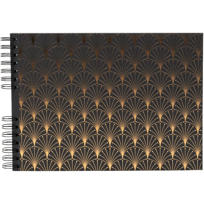 Exacompta Néo Déco Fotoalbum Schwarz Spiralbindung 50 schwarze Seiten 30x30 cm