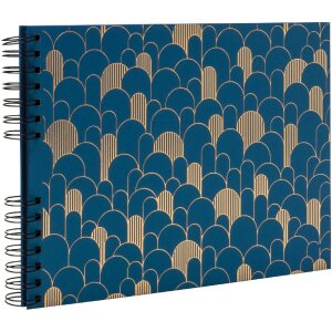 Exacompta Néo Déco Fotoalbum 32x22 cm Spiralbindung 50 Seiten Bleu de France