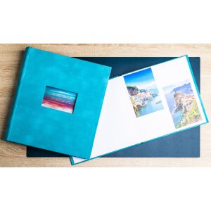 Exacompta 16358E Fotoalbum 30 weiße Seiten Skandi Türkis