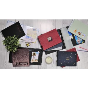 Exacompta 16452E Spiralalbum 50 Seiten schwarz 32x22cm LIFE Blau