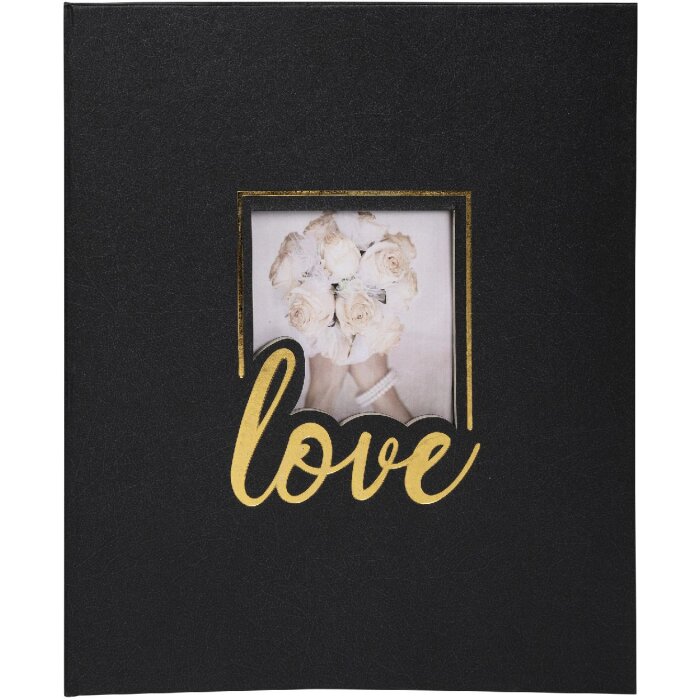 Exacompta 16506E Fotoalbum 60 Seiten schwarz 29x32cm - Love