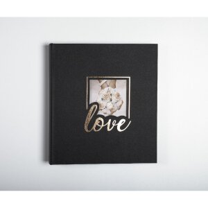Exacompta 16506E Fotoalbum 60 Seiten schwarz 29x32cm - Love
