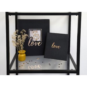 Exacompta 16506E Fotoalbum 60 Seiten schwarz 29x32cm - Love