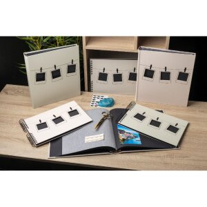 Exacompta 16524E Fotoalbum 60 schwarze Seiten Polaroid Serie Hellgrün