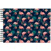 Exacompta 16703E Spiralfotoalbum FLAMINGO 23x16 cm 50 Seiten weiß Nachtblau