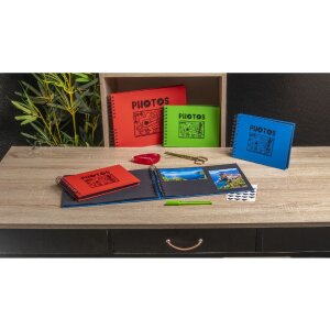 Exacompta 16783E Fotoalbum mit Spiralbindung 50 schwarze Seiten Musicart Rot