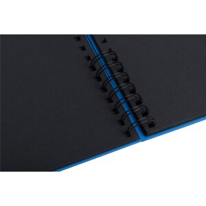 Exacompta 16785E Fotoalbum Spiralbindung 50 schwarze Seiten Musicart Blau