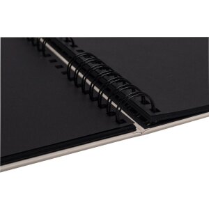 Exacompta 16825E Fotoalbum Spiralbindung 32x22 cm 50 schwarze Seiten Rosa