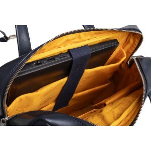 Exacompta 17237E Laptoprucksack Lady Exactive Leder 33x35x16 cm Marineblau