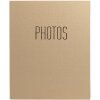 Exacompta 17602E Fotoalbum mit Ringmechanik 60 schwarze Seiten 32x26x4 cm Beige