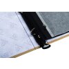 Exacompta 17602E Fotoalbum mit Ringmechanik 60 schwarze Seiten 32x26x4 cm Beige