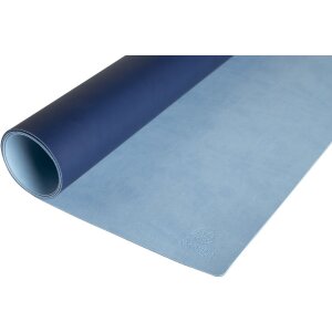 Exacompta 29164E Schreibunterlage 43x90 cm PU zweifarbig Marineblau Himmelblau