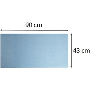 Exacompta 29164E Schreibunterlage 43x90 cm PU zweifarbig Marineblau Himmelblau