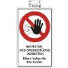 Schild Betreten verboten 15x25cm PVC
