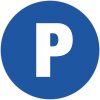 Exacompta Hinweisschild Privatparkplatz 30 cm Blau PP nicht selbstklebend