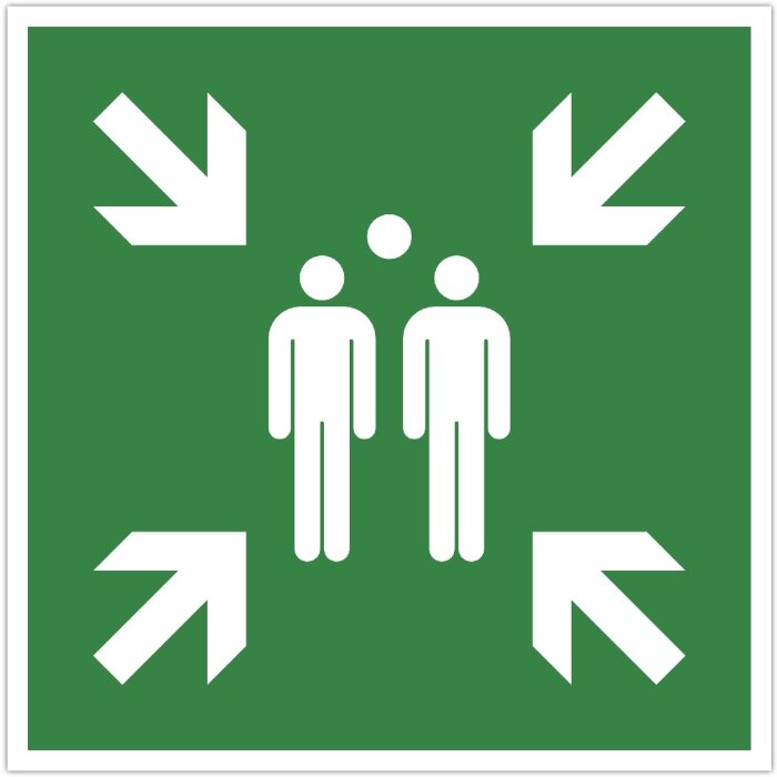 67120E Exacompta Hinweisschild PP, nicht selbstklebend, Sammelplatz 30 cm