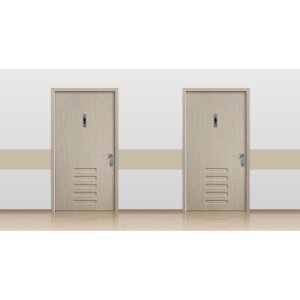 Exacompta Hinweisschild selbstklebend Aluminiumoptik Damen 16,5x4,4 cm Grau