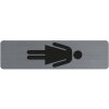 Exacompta Hinweisschild selbstklebend Aluminiumoptik Damen 16,5x4,4 cm Grau