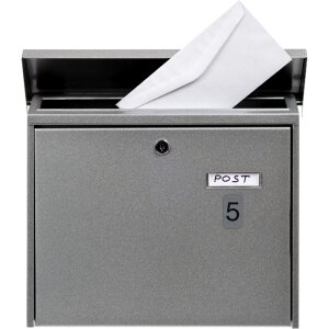 Exacompta 67185E Информационный знак самоклеящийся алюминиевый номер 5 серый 2,5x4,4 см