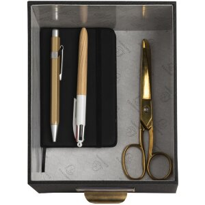 Exacompta 79601E Office by me Boxen-Set 3-teilig Schwarz mit Etikettenhalter